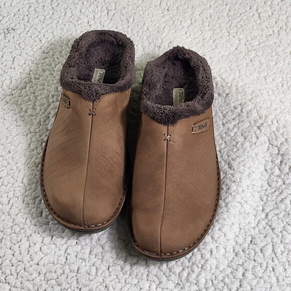 Teva Kiru Leather Slip On Mule Slipper size 9 - Picture 1 of 8